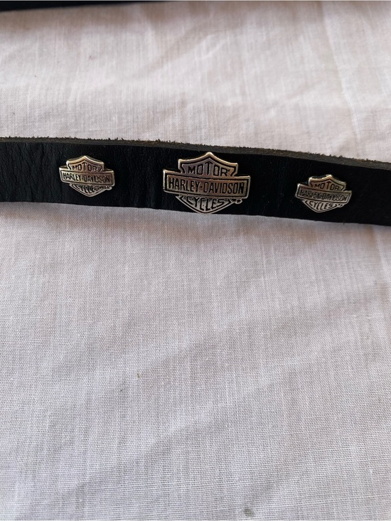 Harley-Davidson Other - Harley-Davidson Black Leather Dog Leash Silver Logo Studs 46”